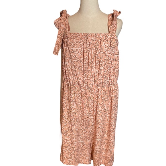 Eloquii Romper Halter Shorts Plus Size 16 Peach - Picture 1 of 9